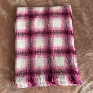 Gap Pink Plaid Scarf